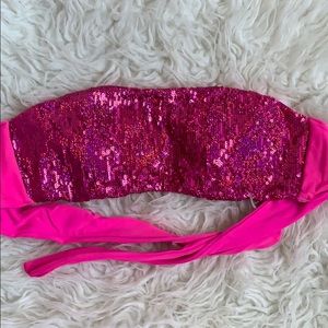Victoria’s Secret Bandeau Bikini Top M Medium Pink